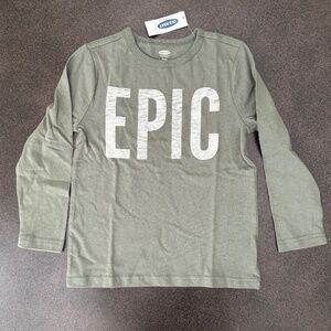 NWT Old Navy Olive Green graphic tee shirt - Size 5T